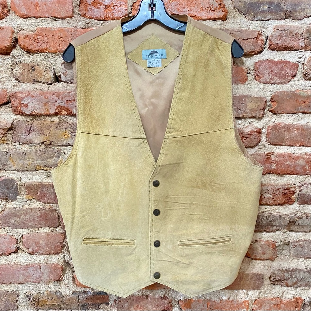 Men's Cowboy Vest Tan Size M